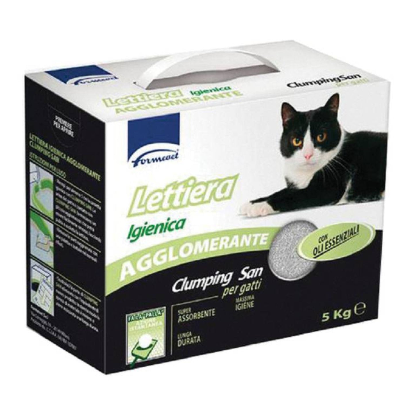 Lettiera Igienica AGGLOMERANTE per Gatti - Clumping San