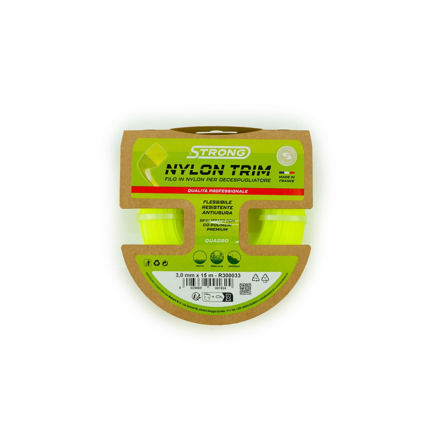 Strong filo decespugliatore QUADRO 3,0 mm x 15 m
