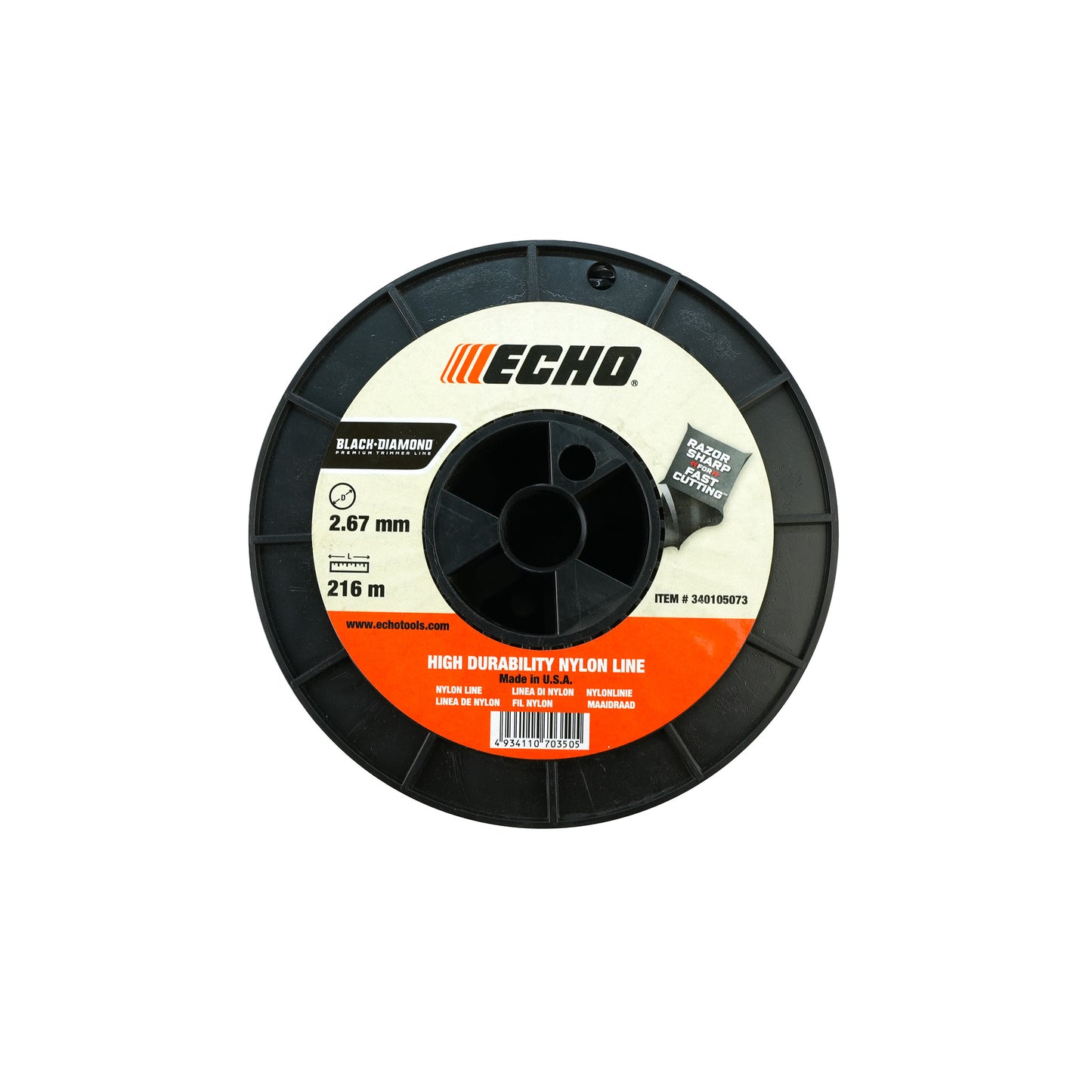 Echo filo decespugliatore QUADRO ELICOIDALE 2,67 mm x 216 m